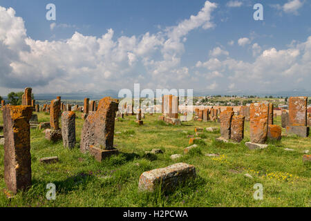 Ancient cemetery of Noratus in Armenia, Stock Photo