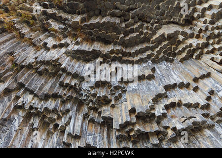 Basalt columns known as Symphony of Stones in Armenia. Stock Photo