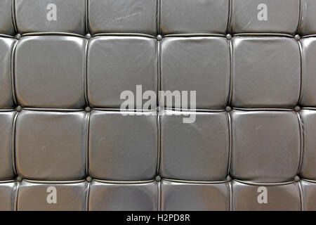 brown sofa leather as background or texture Stock Photo