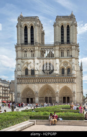 Notre Dame Cathedral in Paris, France Stock Photo