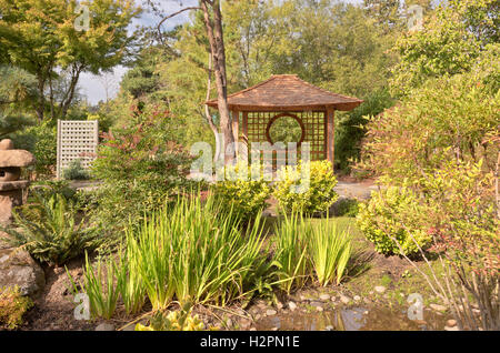 Japanese garden and park in Gresham Oregon. Stock Photo