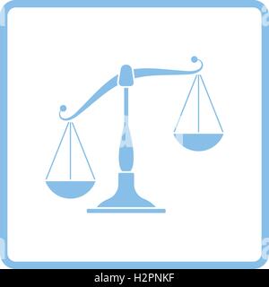 Scale icon. Blue frame design. Vector illustration. Stock Vector