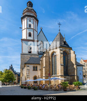 The Thomaskirche (St Thomas Church), where J S Bach served as cantor for the last 27 years of his life, Leipzig, Saxony, Germany Stock Photo