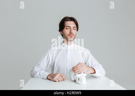 Businessman With Fake Eyes Stock Photo, Picture and Royalty Free Image.  Image 12515079.