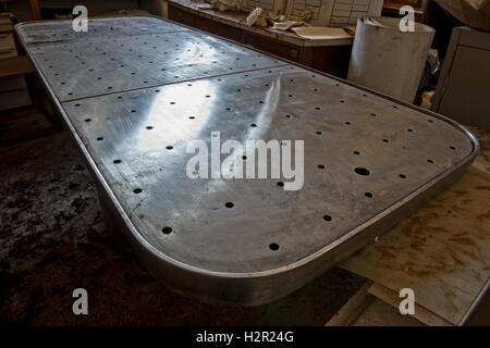 Autopsy table within St Ann's Hospital Mortuary, Haringey, North London, UK Stock Photo