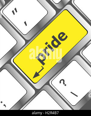 Computer keyboard key with pride word Stock Photo