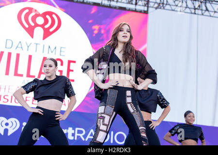 Las Vegas, Nevada, USA. 24th Sep, 2016. HAILEE STEINFELD performs live at iHeartRadio Daytime Village in Las Vegas, Nevada © Daniel DeSlover/ZUMA Wire/Alamy Live News Stock Photo