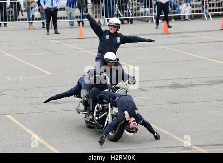 Philadelphia, PA, USA. 1st Oct, 2016. 62nd annual Philadelphia Hero Thrill Show motorcycles pictured at the Wells Fargo parking lot in Philadelphia, Pennsylvania on October 1, 2016 Credit:  Star Shooter/Media Punch/Alamy Live News Stock Photo