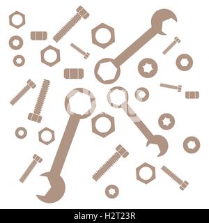 Nice picture of a colored tools on a white background Stock Vector
