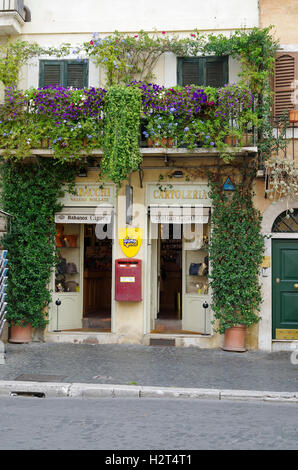 Small souvenir & postcard shop Piazza Navona, Rome Stock Photo