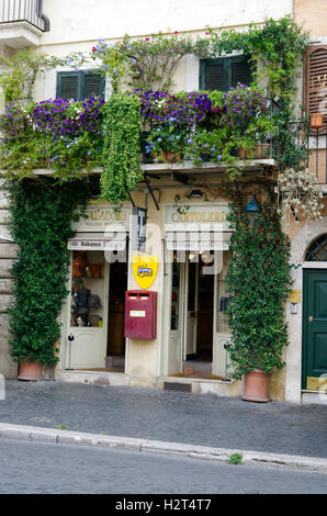 Small souvenir & postcard shop Piazza Navona, Rome Stock Photo