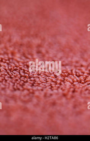 Towel of pink colour texture close up macro photo Stock Photo