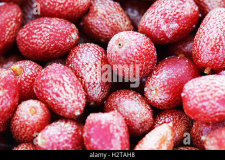 Goji berries frozen background close up macro phoro Stock Photo