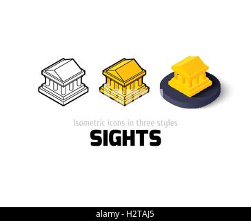 Sights icon in different style Stock Vector