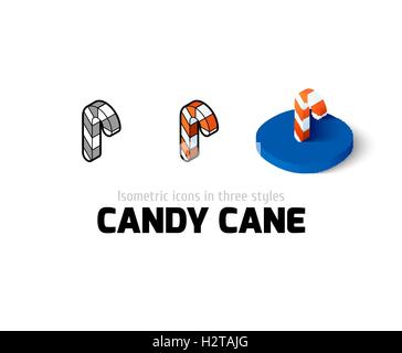 Candy cane icon in different style Stock Vector