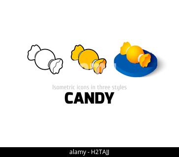 Candy icon in different style Stock Vector