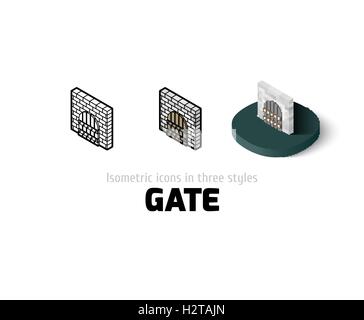 Gate icon in different style Stock Vector