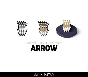 Arrow icon in different style Stock Vector