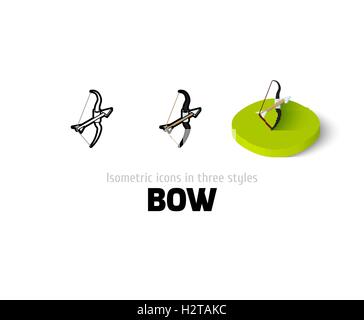 Bow icon in different style Stock Vector