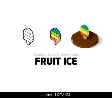 Fruit ice icon in different style Stock Vector