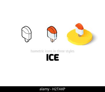 Ice icon in different style Stock Vector