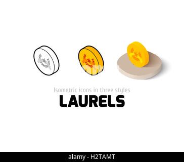Laurels icon in different style Stock Vector