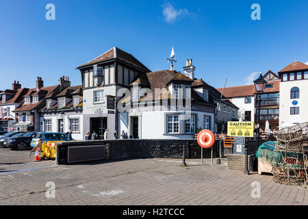 The Ship Inn a Free Trade pub on the Quay at Lymington, Hampshire, UK Stock Photo