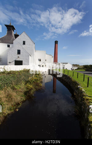 Isle of Islay, Scotland. Picturesque view of the Lagavulin whisky distillery, on the south coast of Islay. Stock Photo