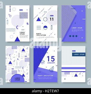 Set abstract invitation Stock Vector