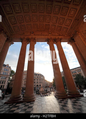 St Pauls Cathedral entrance in wide angle, City of London, England, UK Stock Photo