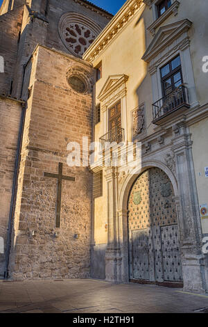 The Episcopal Palace of Cuenca, is located next to the Cathedral, Cuenca, Spain Stock Photo