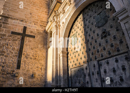 The Episcopal Palace of Cuenca, is located next to the Cathedral, was in the fifteenth century Stock Photo