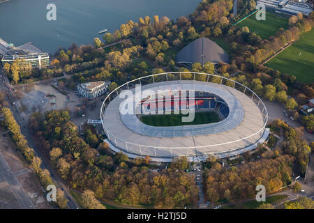 HDI Arena at the Maschsee Hannover, HDI Arena, Hanover, Hanover 96 football stadium,, Hannover, Lower Saxony, Germany, Europe Stock Photo