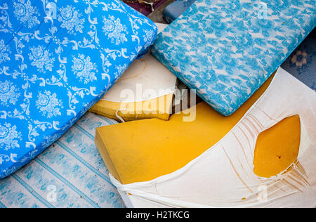 mattresses storage to recycle, recycling center Stock Photo