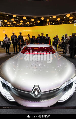 World premiere of Renault Trezor concept electric supercar at Paris Motor Show 2016 Stock Photo