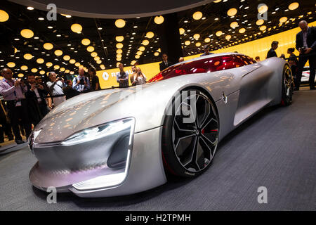 World premiere of Renault Trezor concept electric supercar at Paris Motor Show 2016 Stock Photo