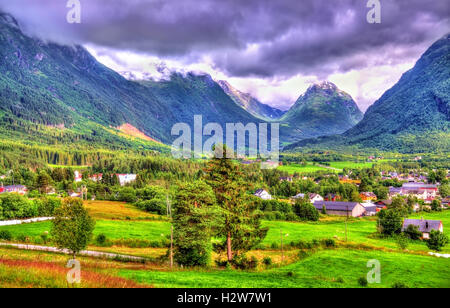 Landscapes of Norway - Sogn og Fjordane county Stock Photo