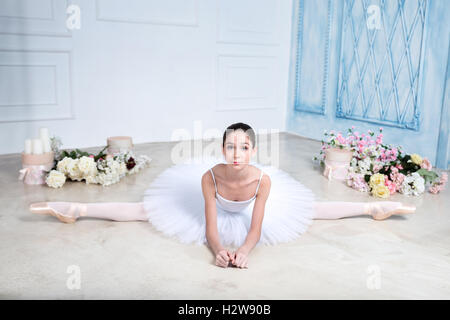 Teenage ballerina in the studio Stock Photo