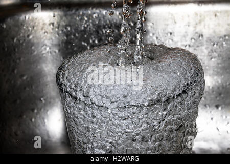 Frozen Water in Motion Stock Photo