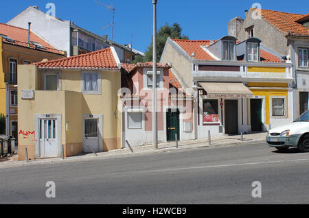 Row houses in Belém Lisbon, Portugal Stock Photo