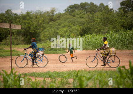 Village scene in Réo, Burkina Faso, West Africa. Stock Photo