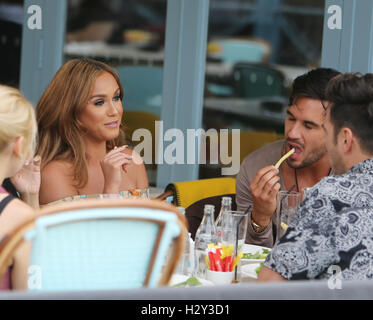Vicky Pattison and Alex Cannon enjoy a meal after the Loose Women show