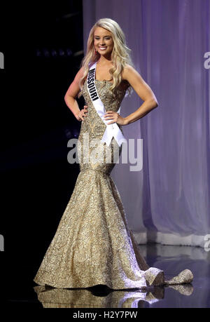 The 2016 Miss Teen USA Preliminary Competition at The Venetian Resort and Casino  Featuring: Miss Teen Missouri Dallas Ezard Where: Las Vegas, Nevada, United States When: 30 Jul 2016 Stock Photo