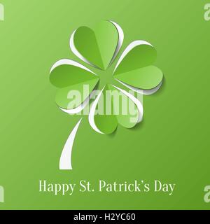 St. Patricks day background with clover Stock Vector