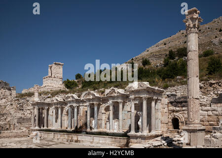 Antoninus Fountain of Sagalassos in Isparta, Turkey Stock Photo