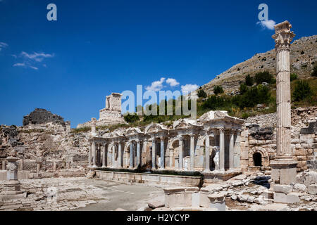 Antoninus Fountain of Sagalassos in Isparta, Turkey Stock Photo