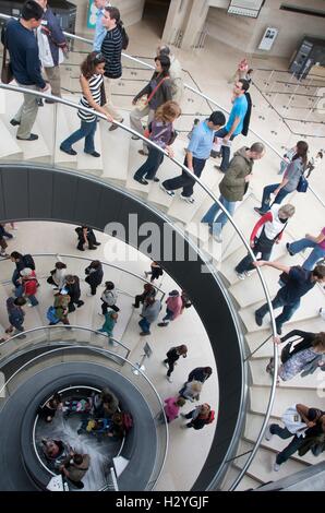 Stairs in Louvre Museum, Paris, France, Europe Stock Photo