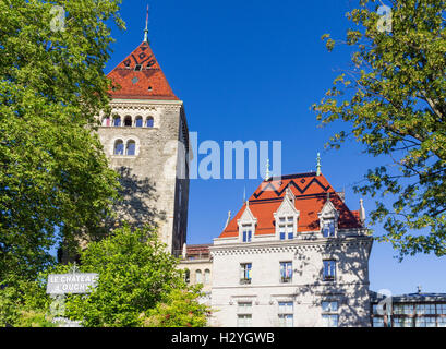 Château d'Ouchy, Ouchy, Lausanne, Vaud, Switzerland Stock Photo