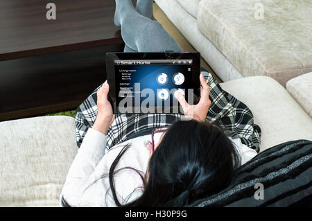 Tablet's interface has been created in a graphics program Stock Photo