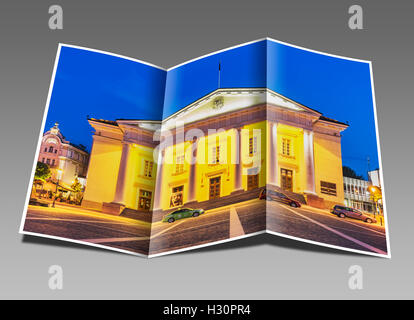 The Town Hall is located in the old town of Vilnius, Lithuania, Baltic States, Europe Stock Photo